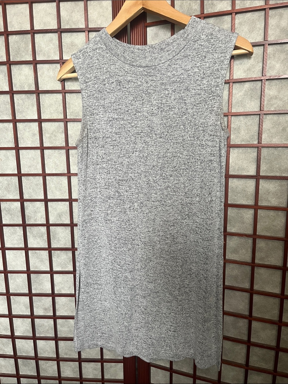 Sleeveless Heather Gray Mini Shift Dress - Effortless Everyday